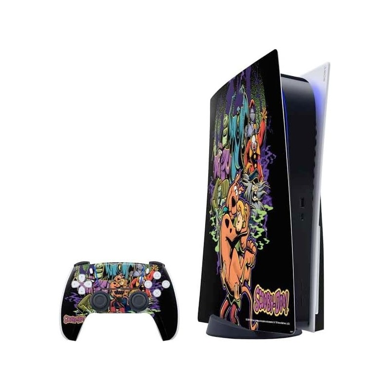 Skinit Decal Gaming Skin Compatible avec le pack PS5 - Design Scooby Doo vs Monsters sous licence officielle