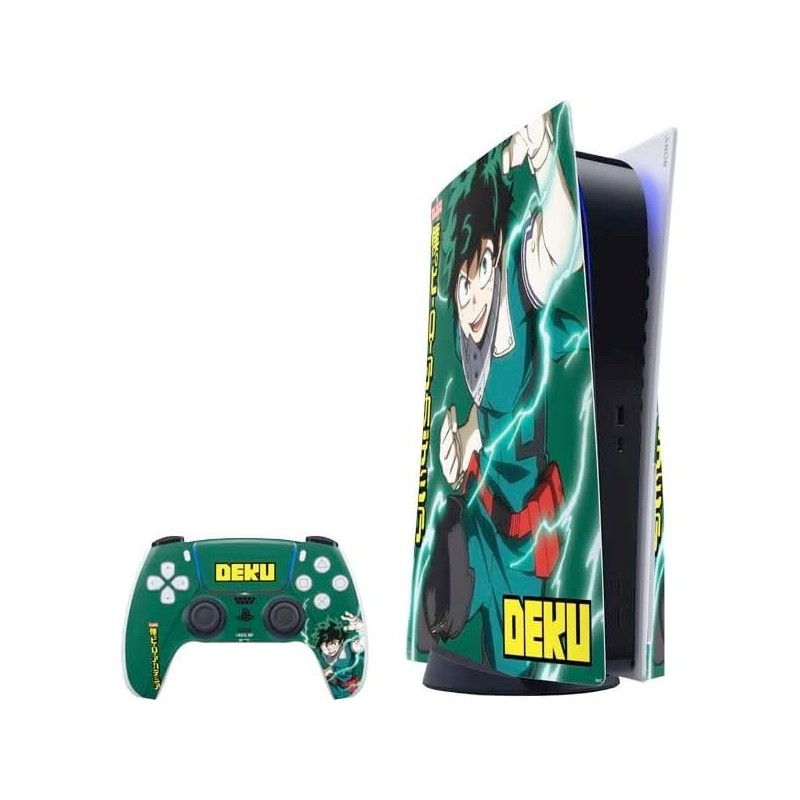 Skinit Decal Gaming Skin Compatible avec PS5 Bundle - Design My Hero Academia Izuku Midoriya sous licence officielle