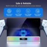 Station de charge YOGES pour PlayStation Portal, support de charge 3 en 1 pour PS5 Portal avec 14 lumières RVB et câble de charg