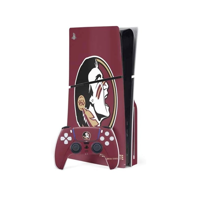 Skinit Decal Gaming Skin Compatible avec PS5 Slim Disk Bundle - Design sous licence officielle Florida State FSU Seminoles