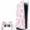 Skinit Decal Gaming Skin Compatible avec le pack PS5 - Motif imprimé vache rose