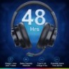 Casque de jeu sans fil PG3 RGB pour PS4, PS5, PC - Son surround 7.1 2,4 GHz, casque de jeu Bluetooth avec micro antibruit amovib