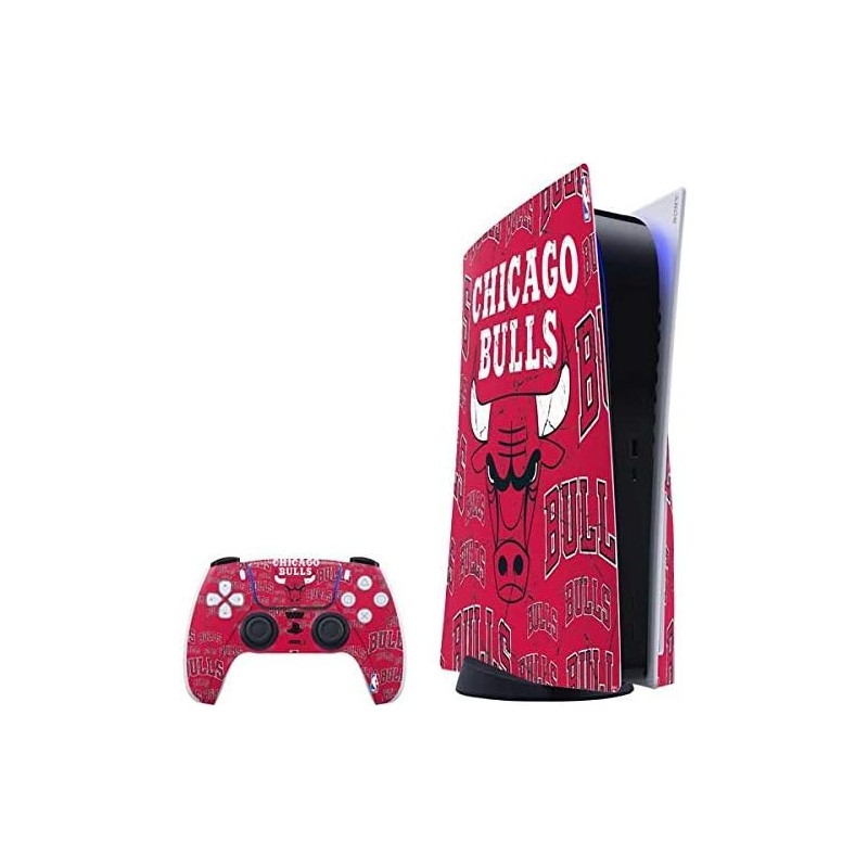 Skinit Decal Gaming Skin Compatible avec le pack PS5 - Design Chicago Bulls Blast sous licence officielle