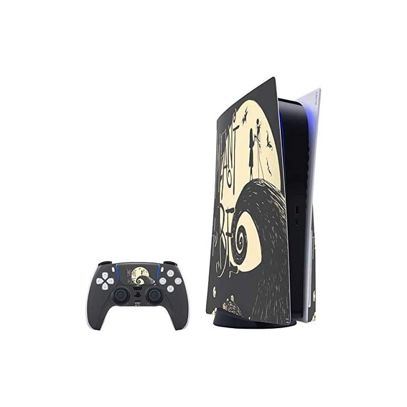 Skinit Decal Gaming Skin Compatible avec PS5 Bundle - Design Disney The Nightmare Before Christmas Jack et Sally Meant to Be sou