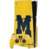 Skinit Decal Gaming Skin Compatible avec PS5 Slim Disk Bundle - Logo M de l'Université du Michigan sous licence officielle Desig