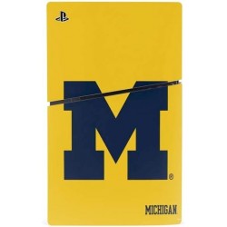 Skinit Decal Gaming Skin Compatible avec PS5 Slim Disk Bundle - Logo M de l'Université du Michigan sous licence officielle Desig