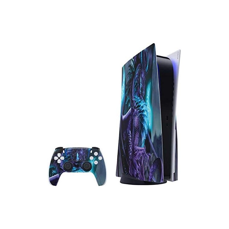 Skinit Decal Gaming Skin compatible avec la console et la manette PS5 - Tate and Co. Talisman Dragon Design