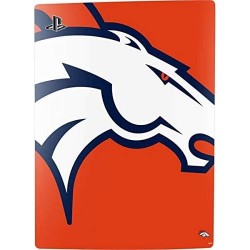 Skinit Decal Gaming Skin compatible avec la console et le contrôleur PS5 - Design de grand logo NFL Denver Broncos sous licence 