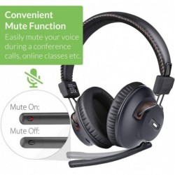 Avantree C519M - Casque Bluetooth avec micro pour PS5 et Switch, casque sans fil avec adaptateur USB C pour PC et ordinateur por