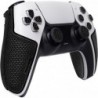 Poignées de manette compatibles avec PlayStation 5 DualSense, antidérapantes, absorbantes de la transpiration, kit de peau textu