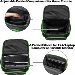 Sac à dos pour console de jeu Trunab compatible avec Playstation 5 / PS5 Slim / PS4 / Xbox One, sac de transport de voyage avec 