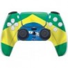 Skinit Decal Gaming Skin Compatible avec la manette PS5 - Motif drapeau brésilien