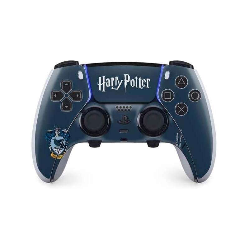 Skinit Decal Gaming Skin Compatible avec le contrôleur PS5 DualSense Edge Pro - Design officiel du blason de la maison Ravenclaw