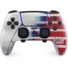 Skinit Gaming Decal Skin compatible avec le contrôleur PS5 DualSense Edge Pro, conçu à l'origine avec le drapeau du football amé