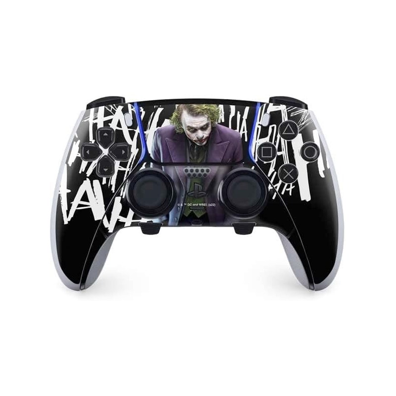 Skinit Decal Gaming Skin Compatible avec le contrôleur PS5 DualSense Edge Pro - Design Joker The Dark Knight sous licence offici