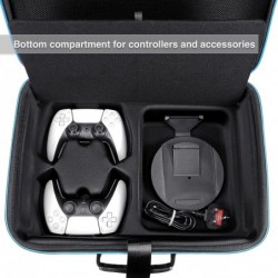 Étui de transport rigide Zadii compatible avec PS5, sac de voyage de protection pouvant contenir la PlayStation 5 d'origine, les