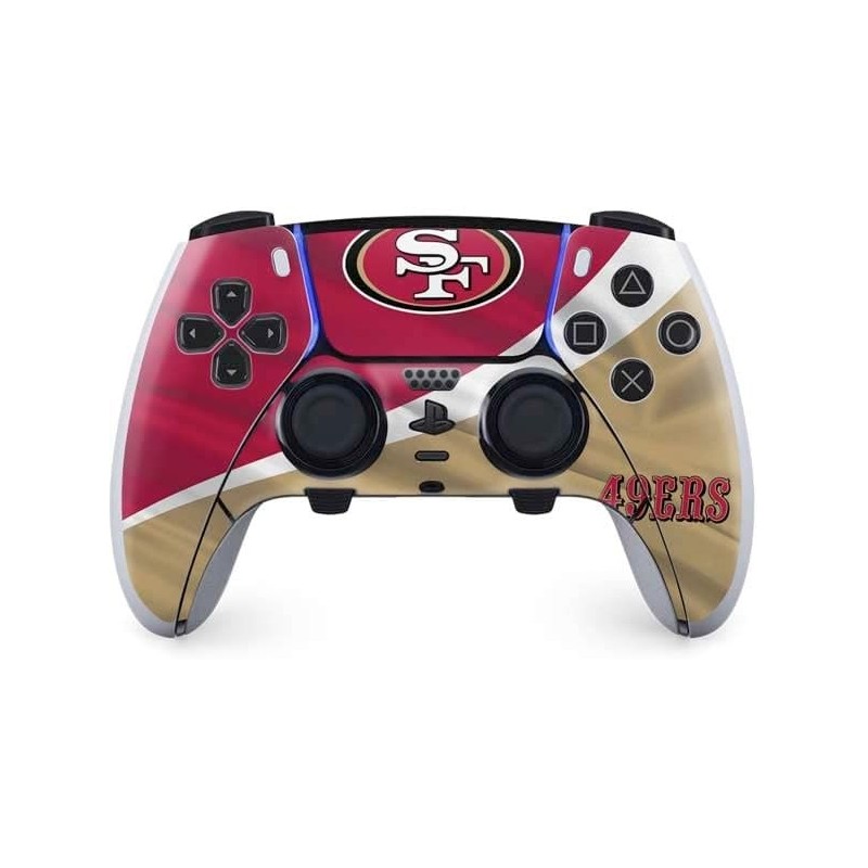 Skinit Decal Gaming Skin Compatible avec le contrôleur PS5 DualSense Edge Pro - Design NFL San Francisco 49ers sous licence offi