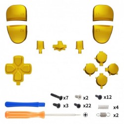 Ensemble complet de boutons de remplacement eXtremeRate compatibles avec le contrôleur ps5 Edge, options de partage du pavé dire