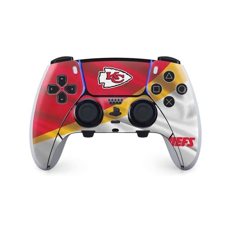 Skinit Gaming Decal Skin compatible avec le contrôleur PS5 DualSense Edge Pro - Design sous licence officielle NFL Kansas City C