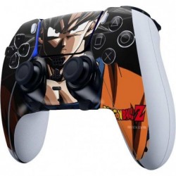 Skinit Decal Gaming Skin Compatible avec le contrôleur PS5 DualSense Edge Pro - Design de portrait Dragon Ball Z Goku sous licen