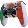 Skinit Decal Gaming Skin Compatible avec la manette PS5 DualSense Edge Pro - Motif bois foncé drapeau mexicain