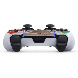 Skinit Decal Gaming Skin Compatible avec la manette PS5 DualSense Edge Pro - Motif bois foncé drapeau mexicain