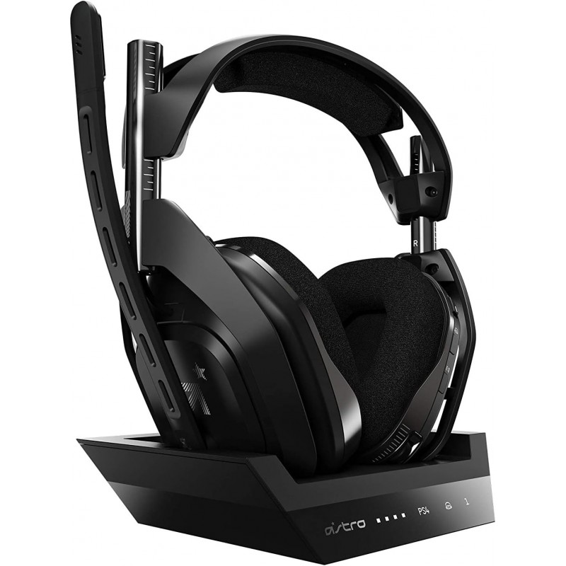 Casque sans fil ASTRO Gaming A50 avec station de base Gen 4, fréquence radio USB, microphone unidirectionnel, compatible avec PS