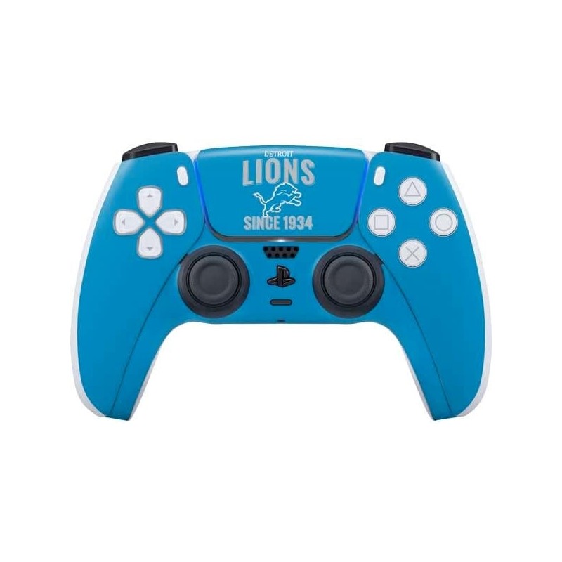 Skinit Decal Gaming Skin compatible avec le contrôleur PS5 - Conception de casque des Detroit Lions de la NFL sous licence offic