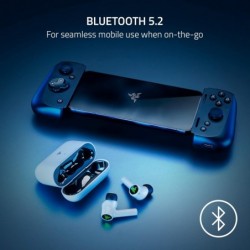 Écouteurs de jeu multiplateformes sans fil Razer Hammerhead HyperSpeed pour PlayStation 5 / PS5, PC, mobile : ANC - Micro antibr