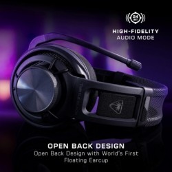 Casque de jeu sans fil ouvert pour PC, PS5, PS4, Nintendo Switch, mobile - Audio haute fidélité 24 bits, micro de qualité broadc