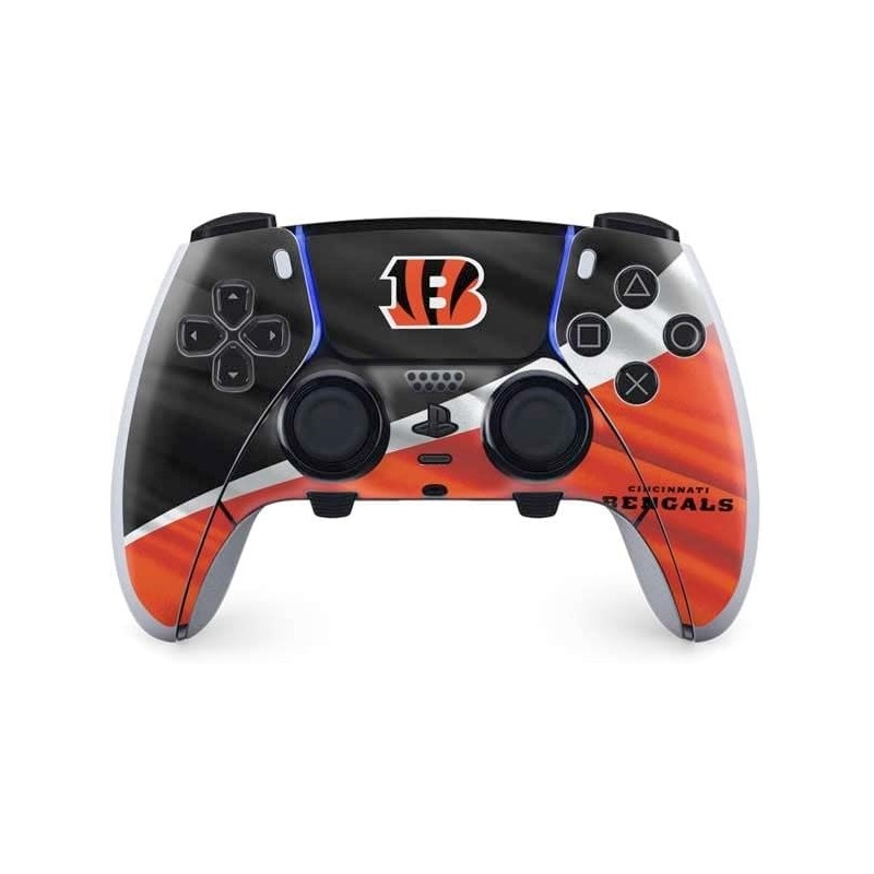 Skinit Gaming Decal Skin compatible avec le contrôleur PS5 DualSense Edge Pro - Design NFL Cincinnati Bengals sous licence offic