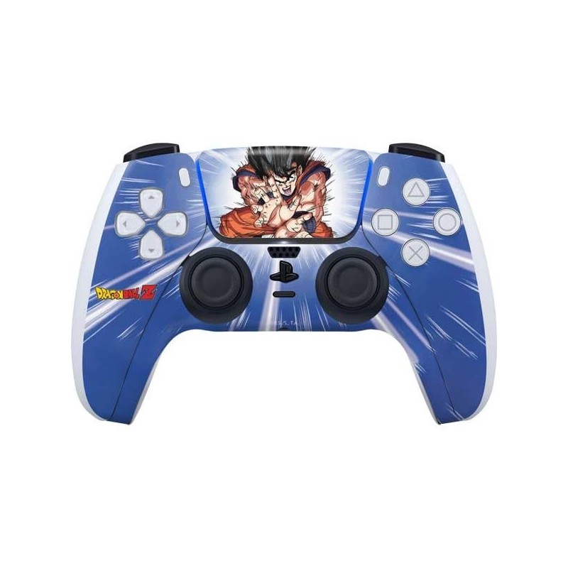 Skinit Decal Gaming Skin Compatible avec le contrôleur PS5 - Design Dragon Ball Z Goku Kamehameha Blast sous licence officielle