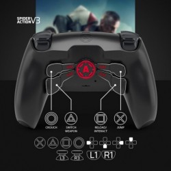 AimControllers Custom PRO Controller compatible avec la console PS5 et PC | Manette de jeu sans fil sur mesure avec 4 palettes a