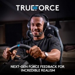 Volant et pédales de course Logitech G923 pour PS 5, PS4 et PC avec retour de force TRUEFORCE jusqu'à 1 000 Hz, pédale réactive,