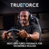 Volant et pédales de course Logitech G923 pour PS 5, PS4 et PC avec retour de force TRUEFORCE jusqu'à 1 000 Hz, pédale réactive,