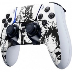 Skinit Decal Gaming Skin Compatible avec le contrôleur PS5 DualSense Edge Pro - Design noir et blanc My Hero Academia All Might 