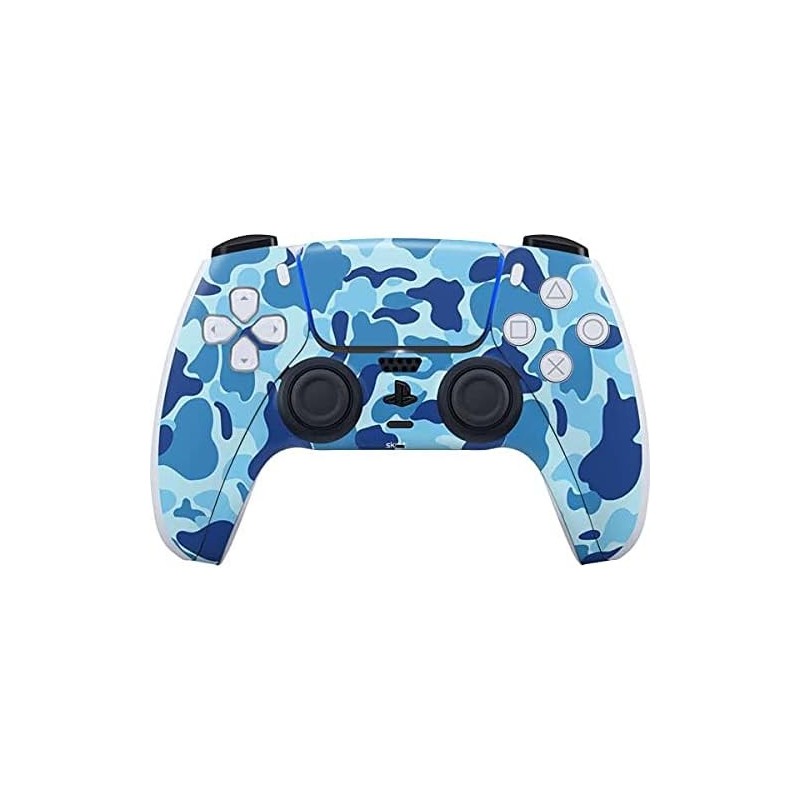 Skinit Decal Gaming Skin Compatible avec la manette PS5 - Motif camouflage bleu clair