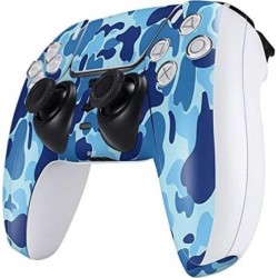 Skinit Decal Gaming Skin Compatible avec la manette PS5 - Motif camouflage bleu clair