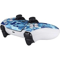 Skinit Decal Gaming Skin Compatible avec la manette PS5 - Motif camouflage bleu clair