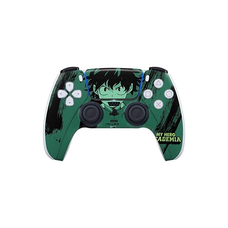 Skinit Decal Gaming Skin Compatible avec le contrôleur PS5 - Design My Hero Academia Deku sous licence officielle